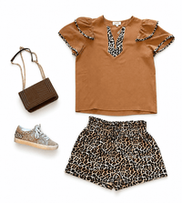 Wild Horse Boutique Shorts Leopard Dri-FIT Paper Bag Shorts with Pockets