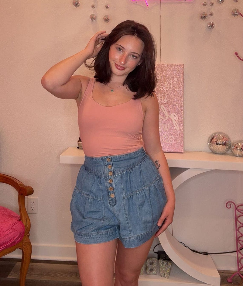 Wild Horse Boutique Shorts Ruffle Denim Shorts