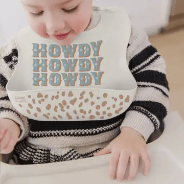 Wild Horse Boutique Silicone Bib Howdy Partner Blue