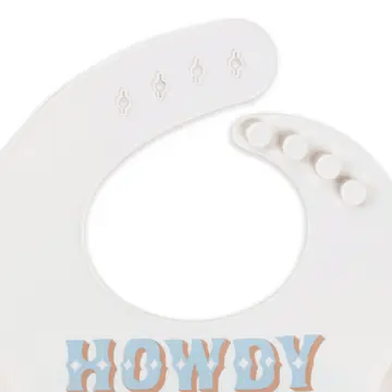 Wild Horse Boutique Silicone Bib Howdy Partner Blue