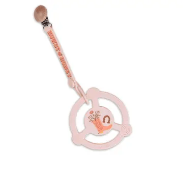 Wild Horse Boutique Silicone Teether Ring with Detachable Clip Bloomin’ Boot