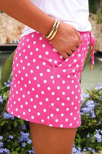 Wild Horse Boutique Skort Pink Polka Dot Skort