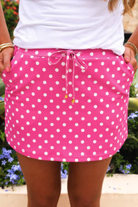 Wild Horse Boutique Skort Pink Polka Dot Skort