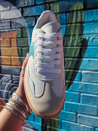 Wild Horse Boutique Sneaker Gray and Turquoise Sneaker