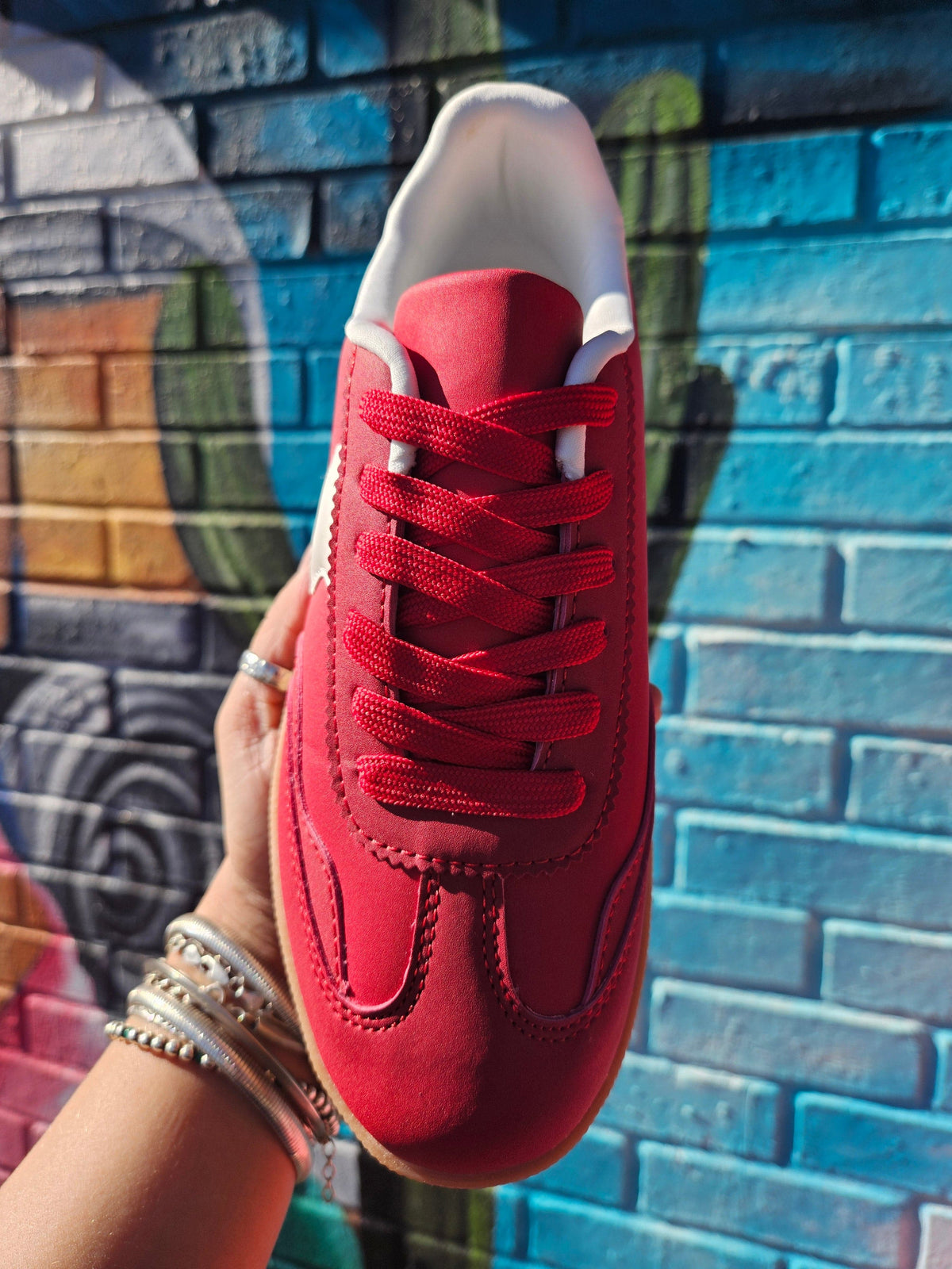 Wild Horse Boutique Sneaker Red and White Sneaker