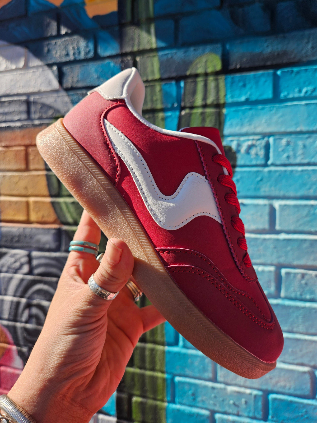 Wild Horse Boutique Sneaker Red and White Sneaker