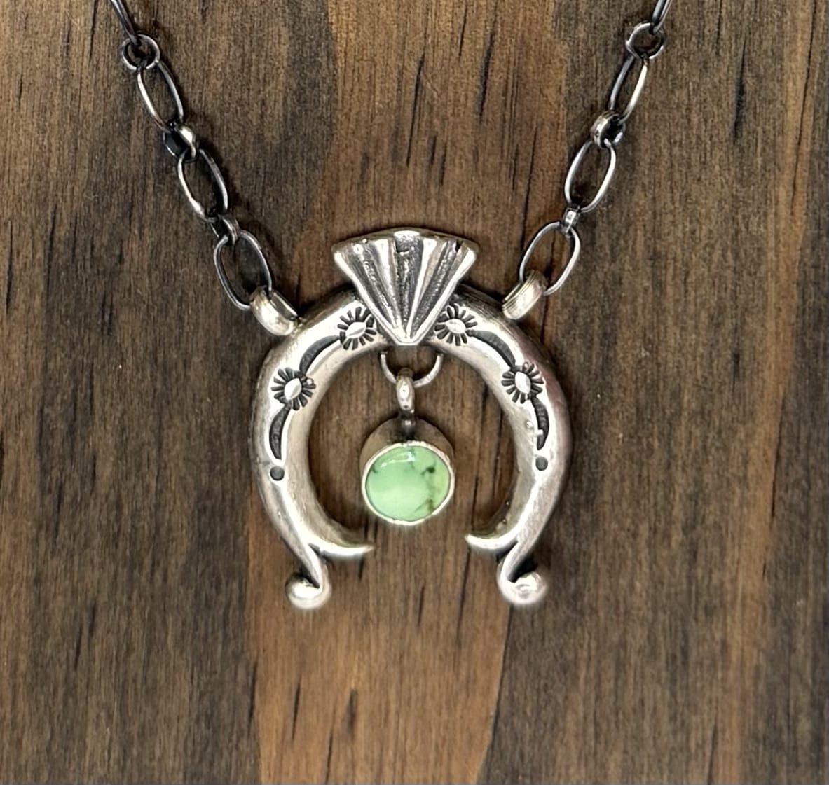 Wild Horse Boutique Sterling Horseshoe Necklace with Turquoise Stone