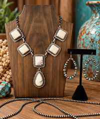 Wild Horse Boutique Sterling Silver White Buffalo Stone Necklace