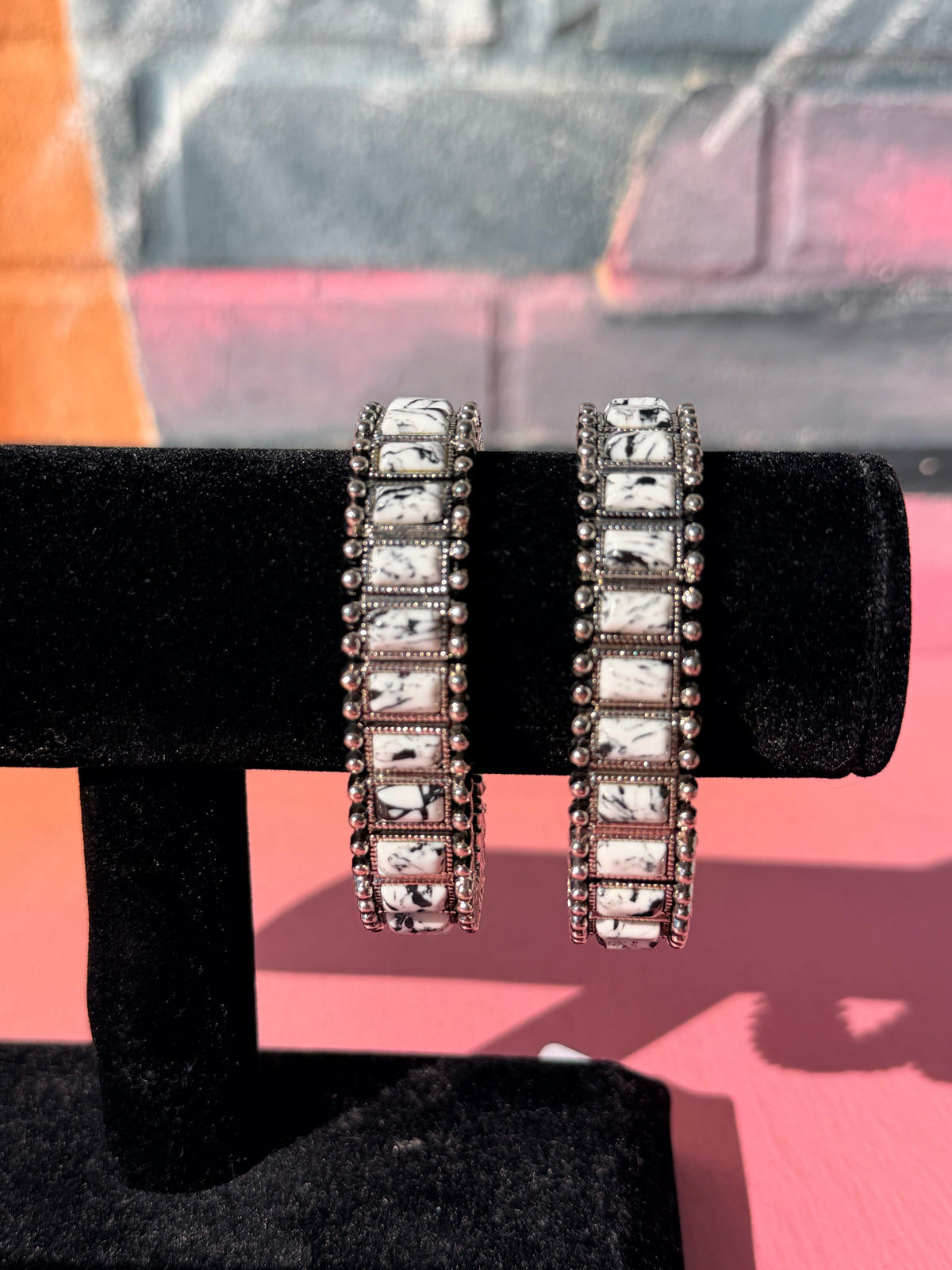 Wild Horse Boutique Stretch Bracelet with pink, turquoise, or white stones
