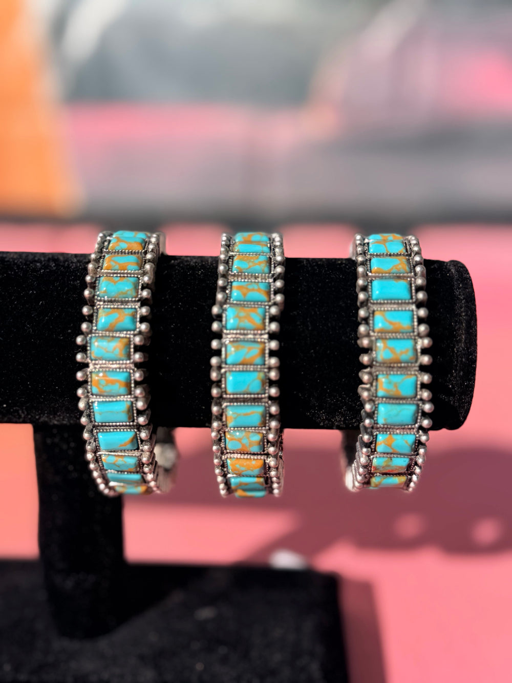 Wild Horse Boutique Stretch Bracelet with pink, turquoise, or white stones