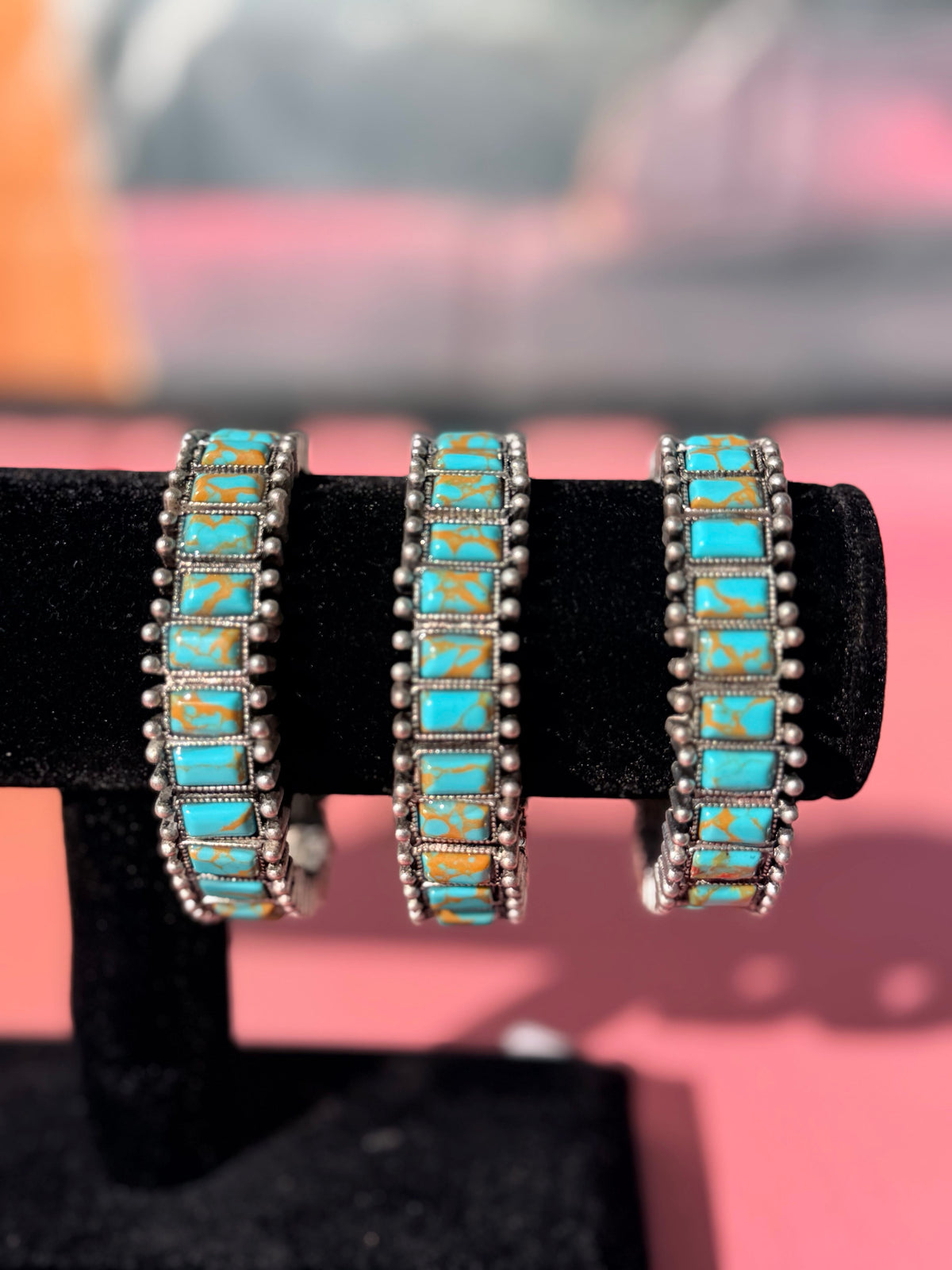 Wild Horse Boutique Stretch Bracelet with pink, turquoise, or white stones