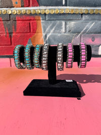 Wild Horse Boutique Stretch Bracelet with pink, turquoise, or white stones
