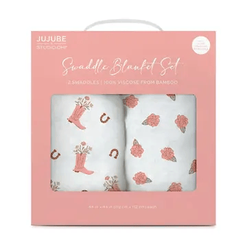 Wild Horse Boutique Swaddle Blanket Set Bloomin’ Boot