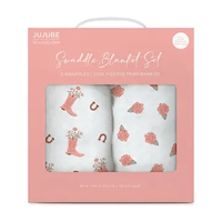 Wild Horse Boutique Swaddle Blanket Set Bloomin’ Boot