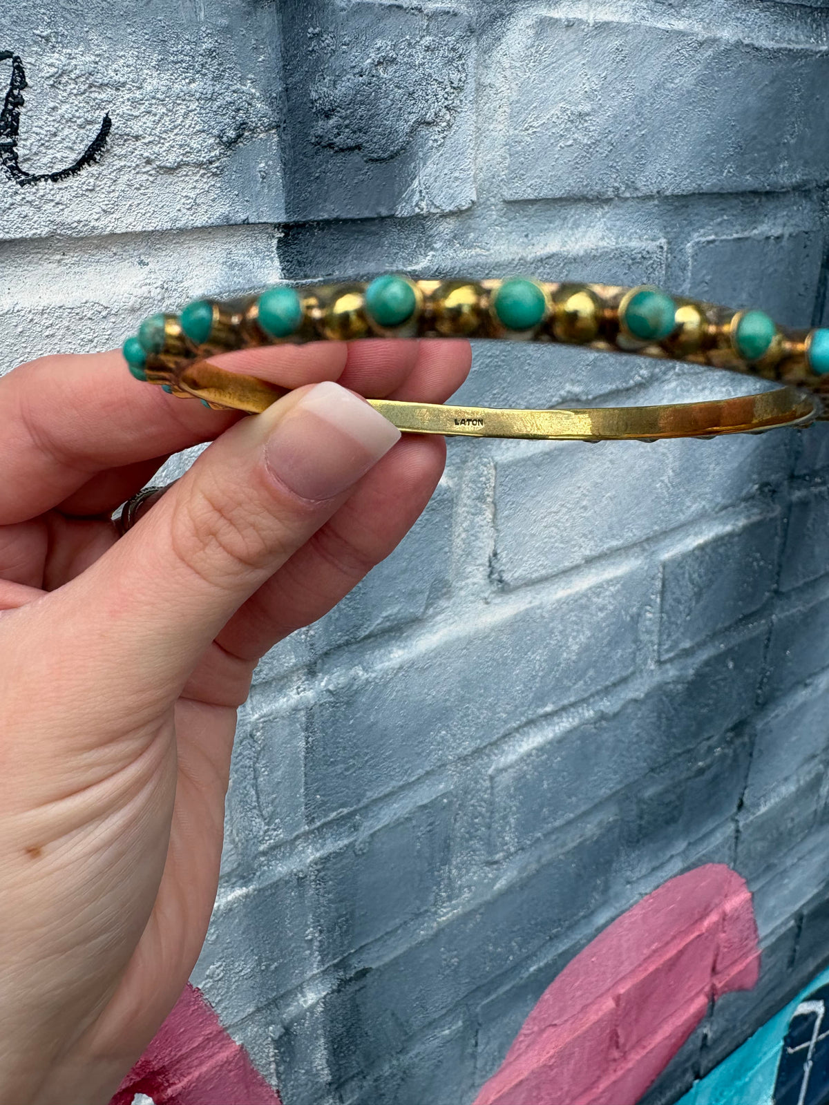 Wild Horse Boutique Turquoise & Gold Bangle
