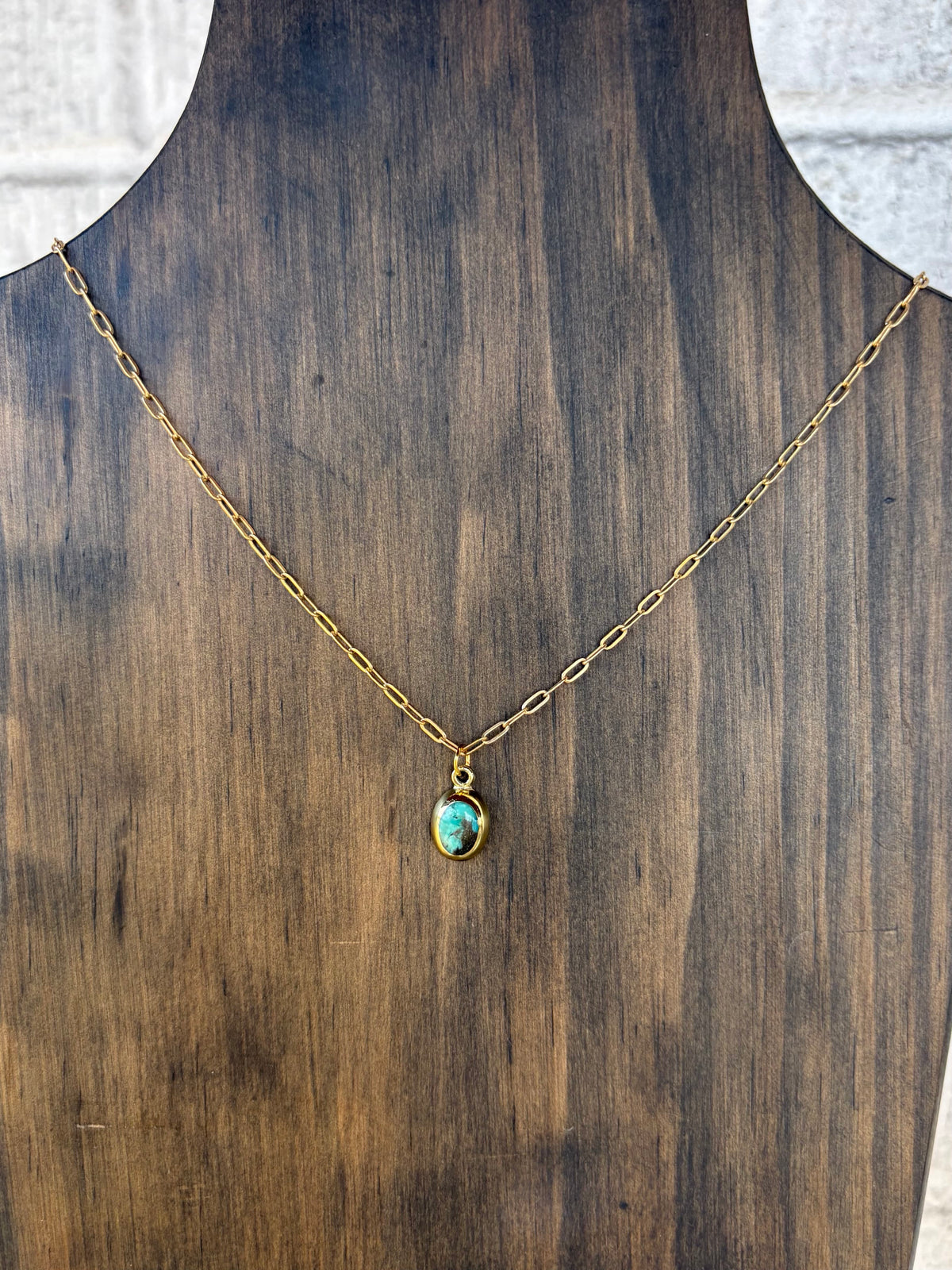 Wild Horse Boutique Turquoise & Gold Necklace