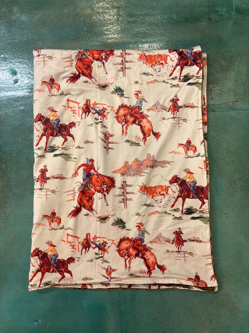 Wild Horse Boutique Western Cowboy Baby Blanket