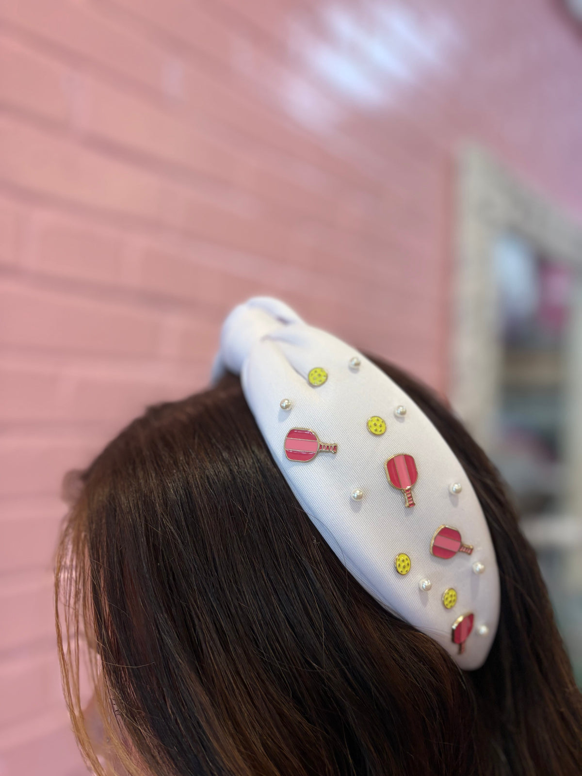 Wild Horse Boutique White Pickleball Sports Icon Headband